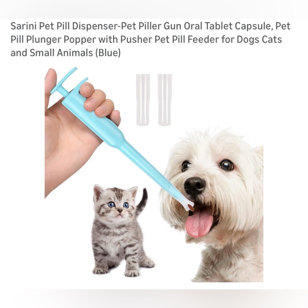 Blue Pet Pill Dispenser for Dogs and Cats